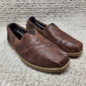 Skechers Bobs Womens Size 9 Chill Lugs Brown Leather Loafers 33731